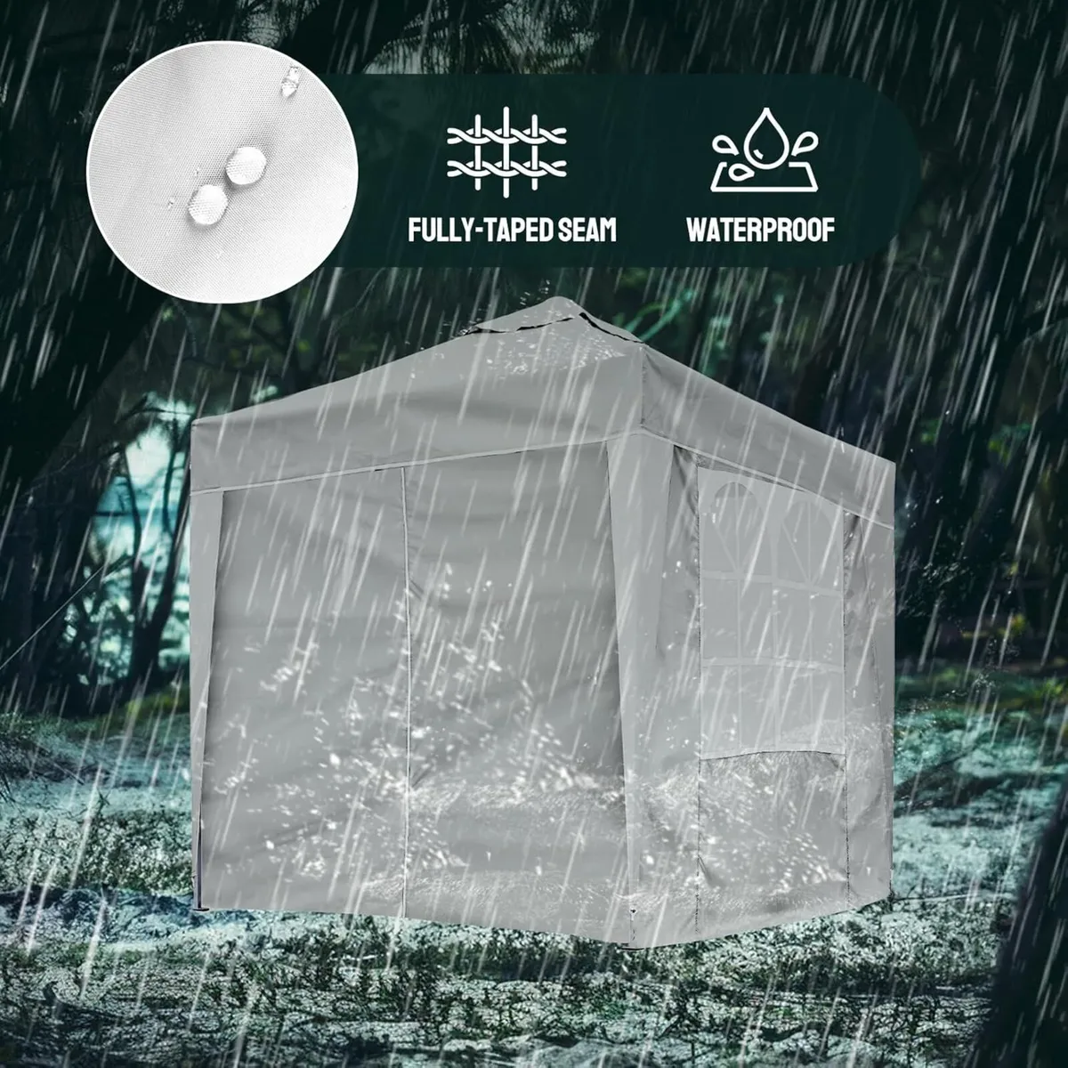 3x3m Pop Up Gazebo with Removable Sidewalls - Image 4