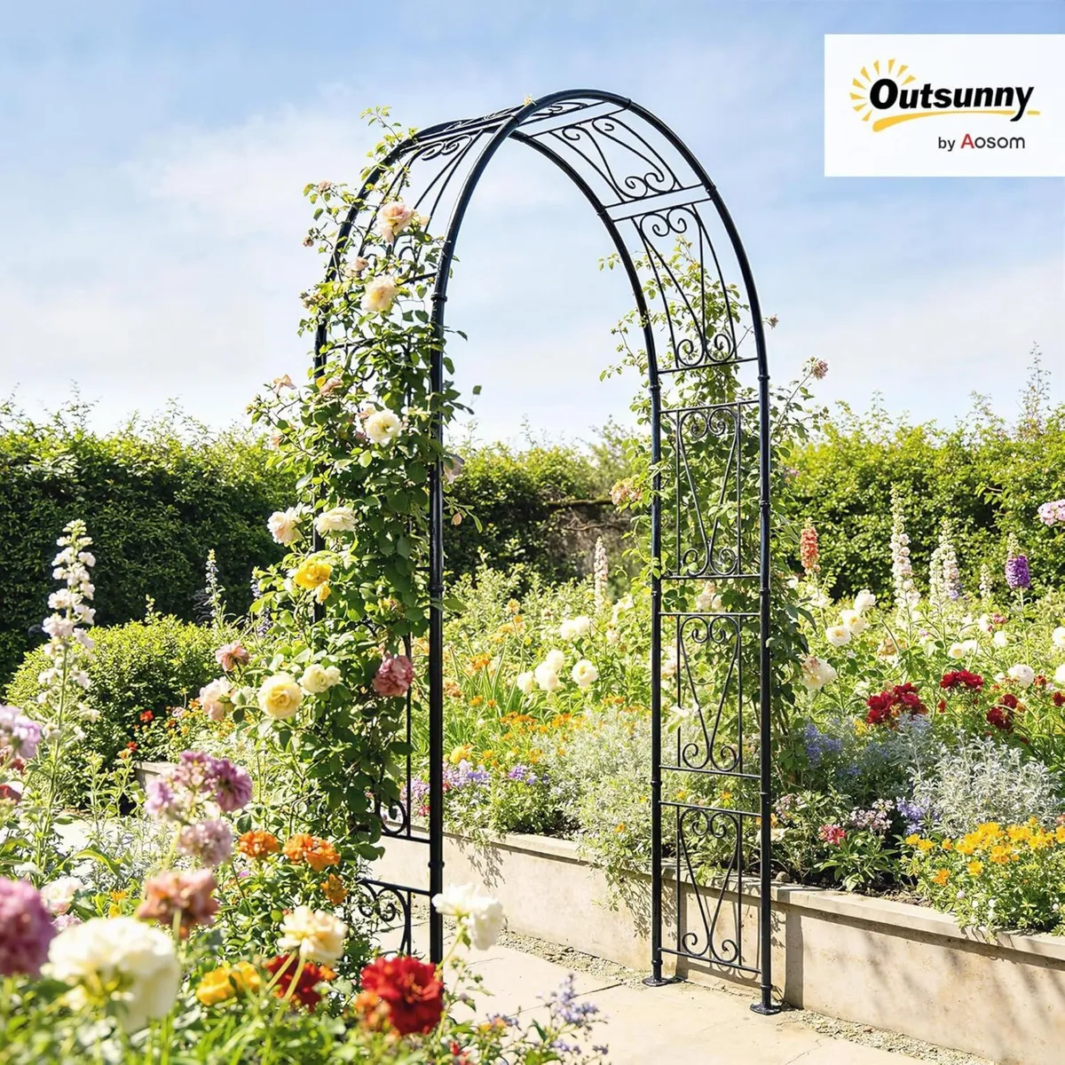 Garden Arch Arbour Trellis for Climbing Plants - Image 2