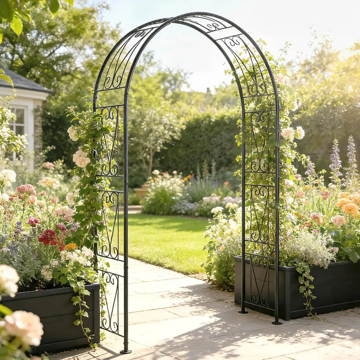 Garden Arch Arbour Trellis for Climbing Plants - Image 4