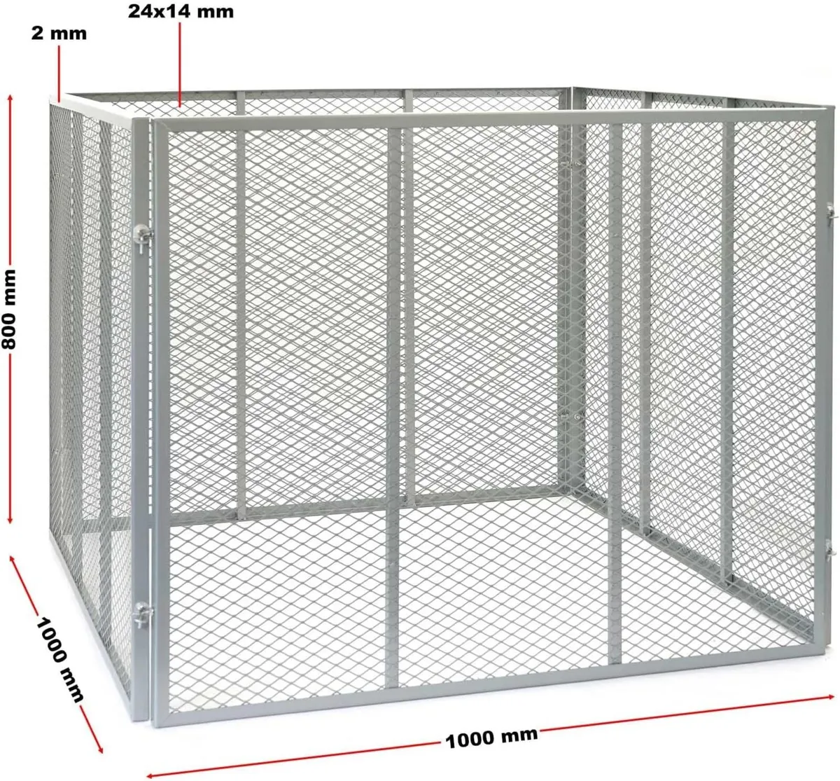 Outdoor Garden Composter Bin 800L and 100x100x80cm - Image 2