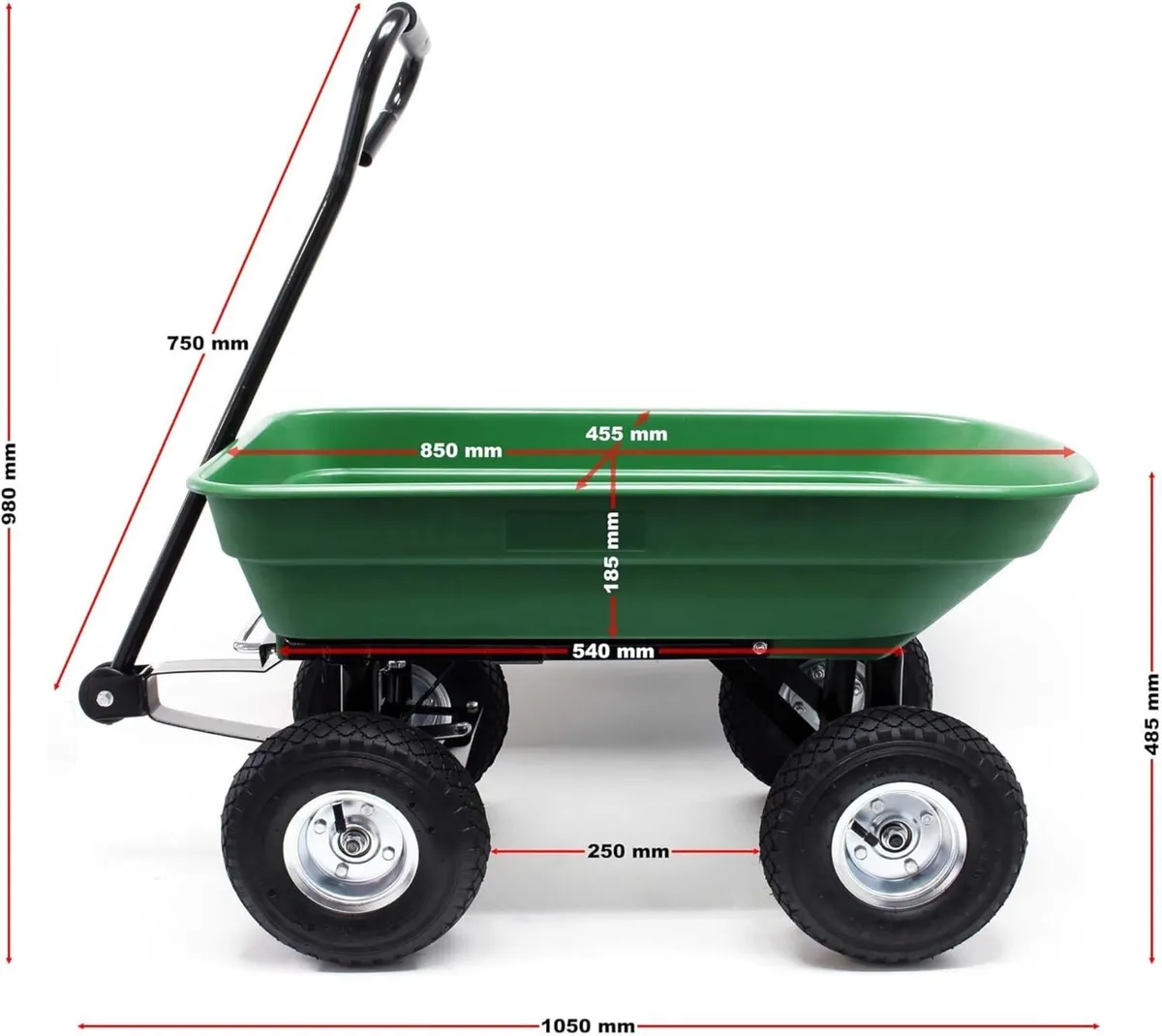 Dump Cart Capacity 50l max. load 200kg Garden - Image 3