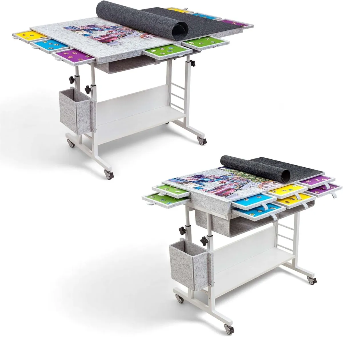 Piece Foldable Felt Jigsaw Puzzle Table with - Image 1