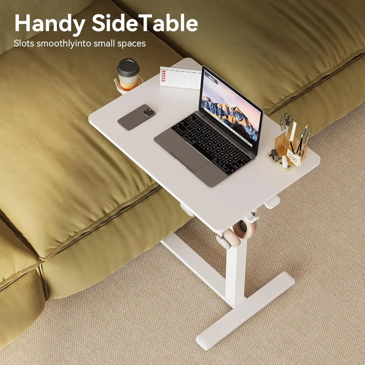 Mobile Standing Desk Pneumatic Adjustable Height - Image 4