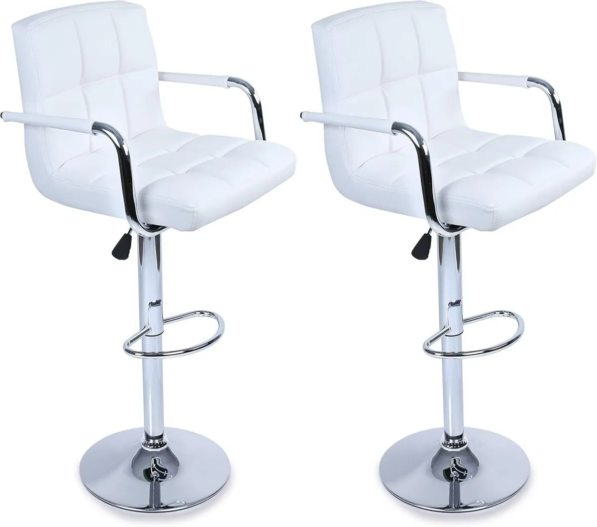 2 x Bar Stools Set with Backrest and Armrest - Image 4