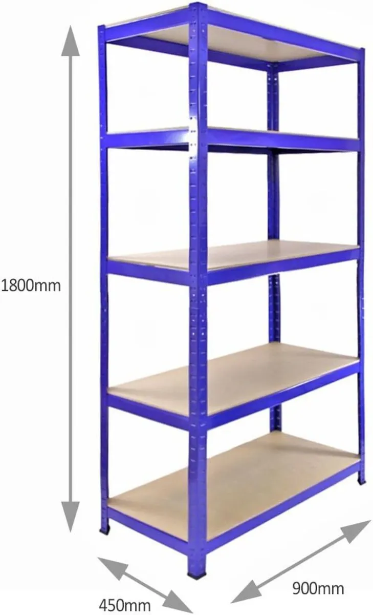 T-Rax Pack of 3 Garage Shelving Units 5 Tier - Image 2
