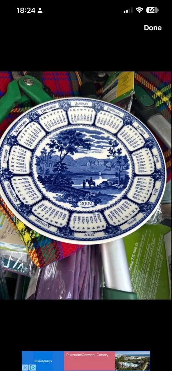 Willow pattern commemoration plate 2000
