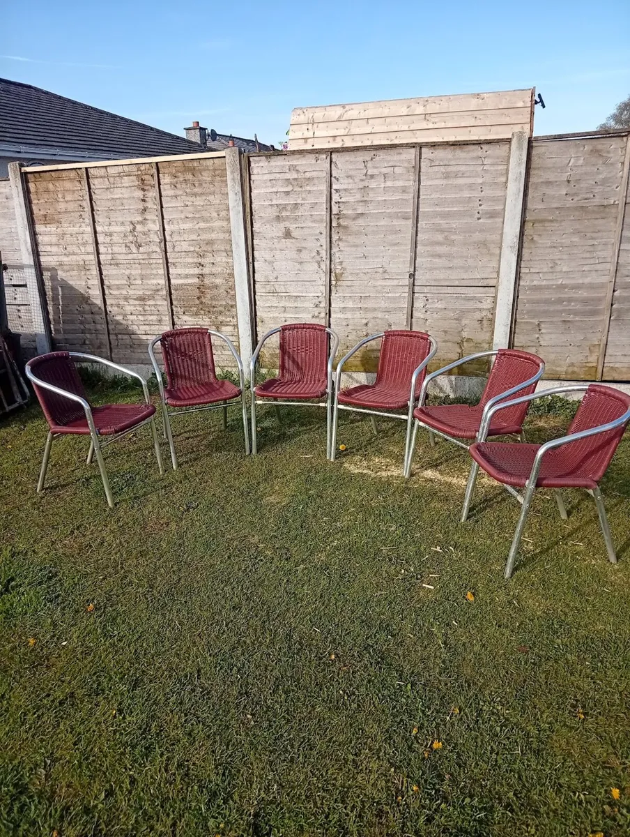 Garden chairs 6 pieces - Image 4