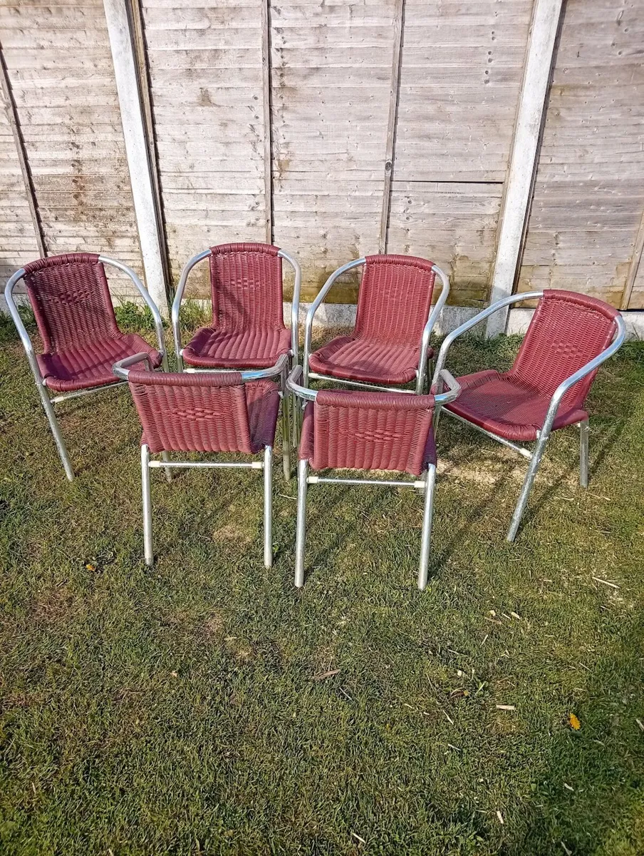Garden chairs 6 pieces - Image 1