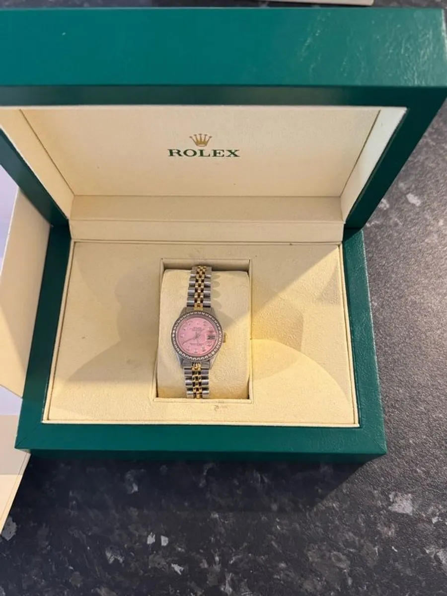 Rolex ladies 26mm datejust 2 tone jubilee box no papers - Image 1