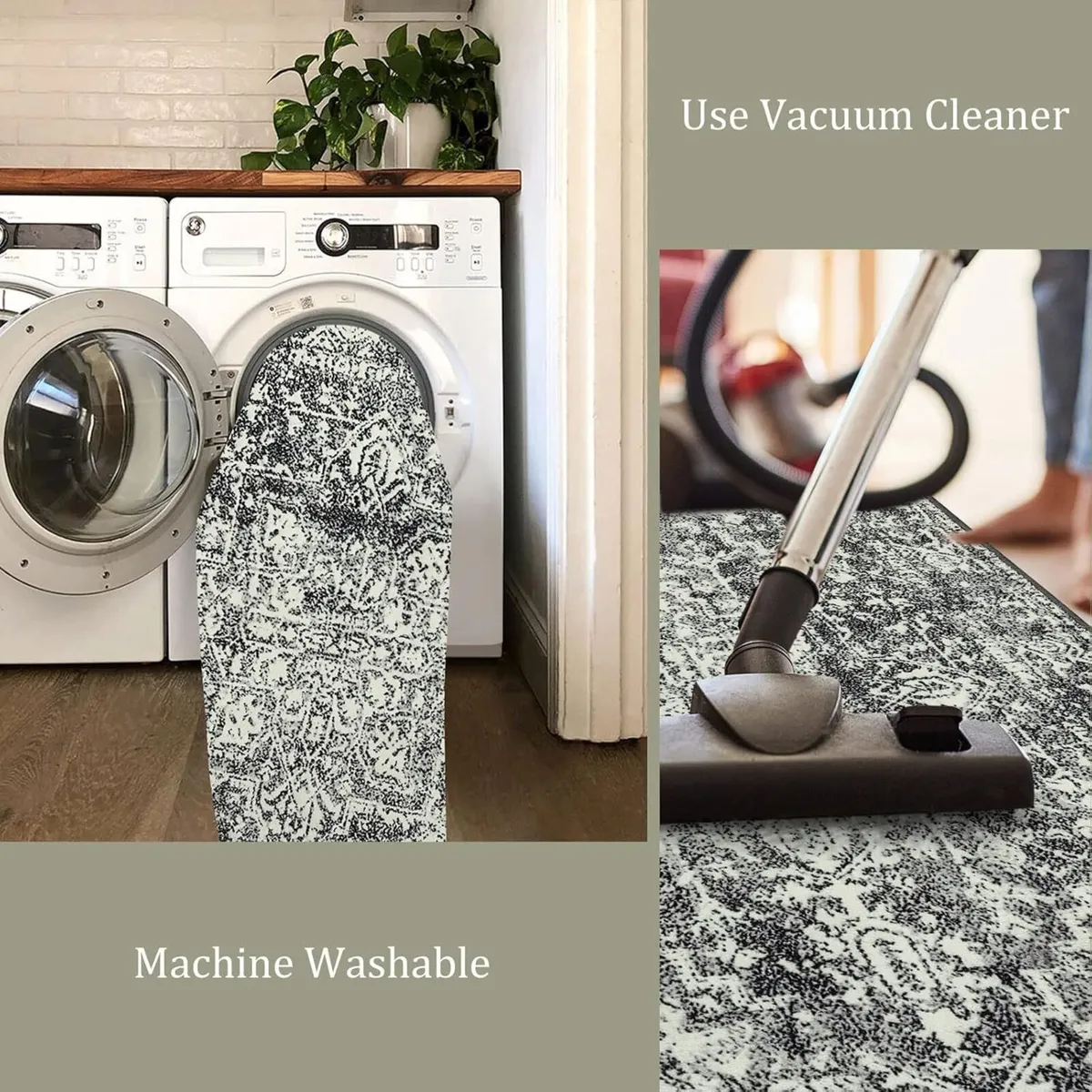 Vintage Black 5x7 Area Rugs for Living Room - Image 3