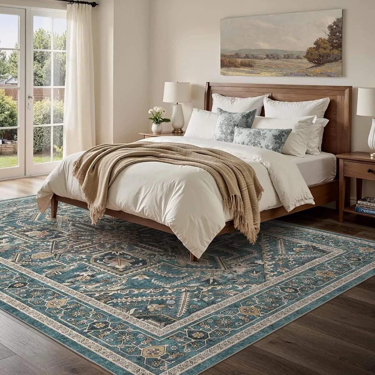 Living Room Area Rugs 6x9: Washable Rug Boho Soft - Image 3