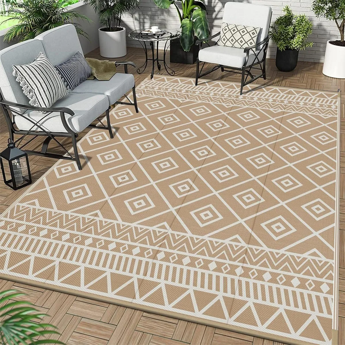 Extra Large Outdoor Area Rug 240 x 300 cm Durable - Image 3