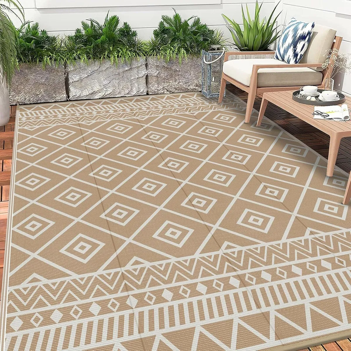 Extra Large Outdoor Area Rug 240 x 300 cm Durable - Image 1