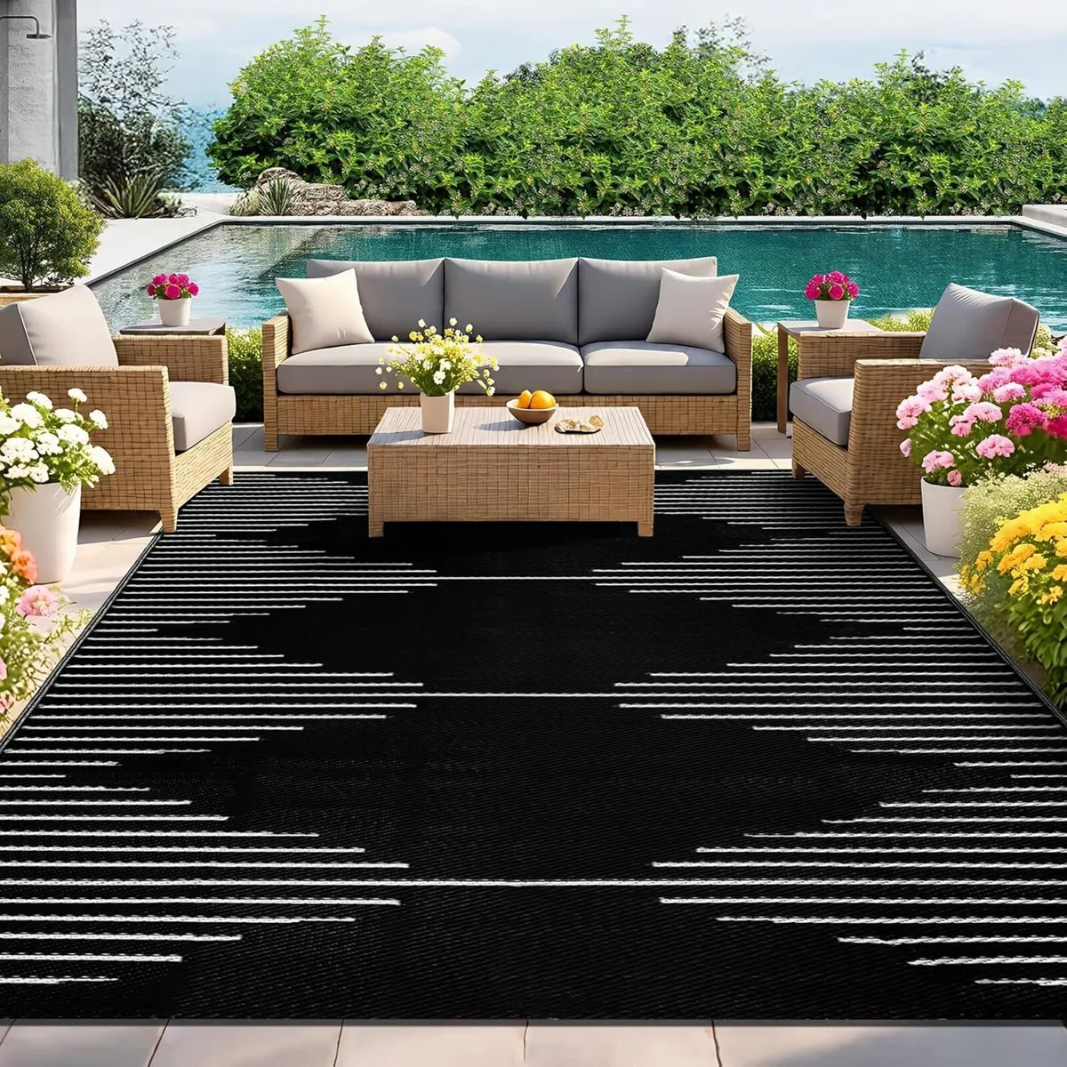 Outdoor Rug for Patio Waterproof 270x365cm - Image 1
