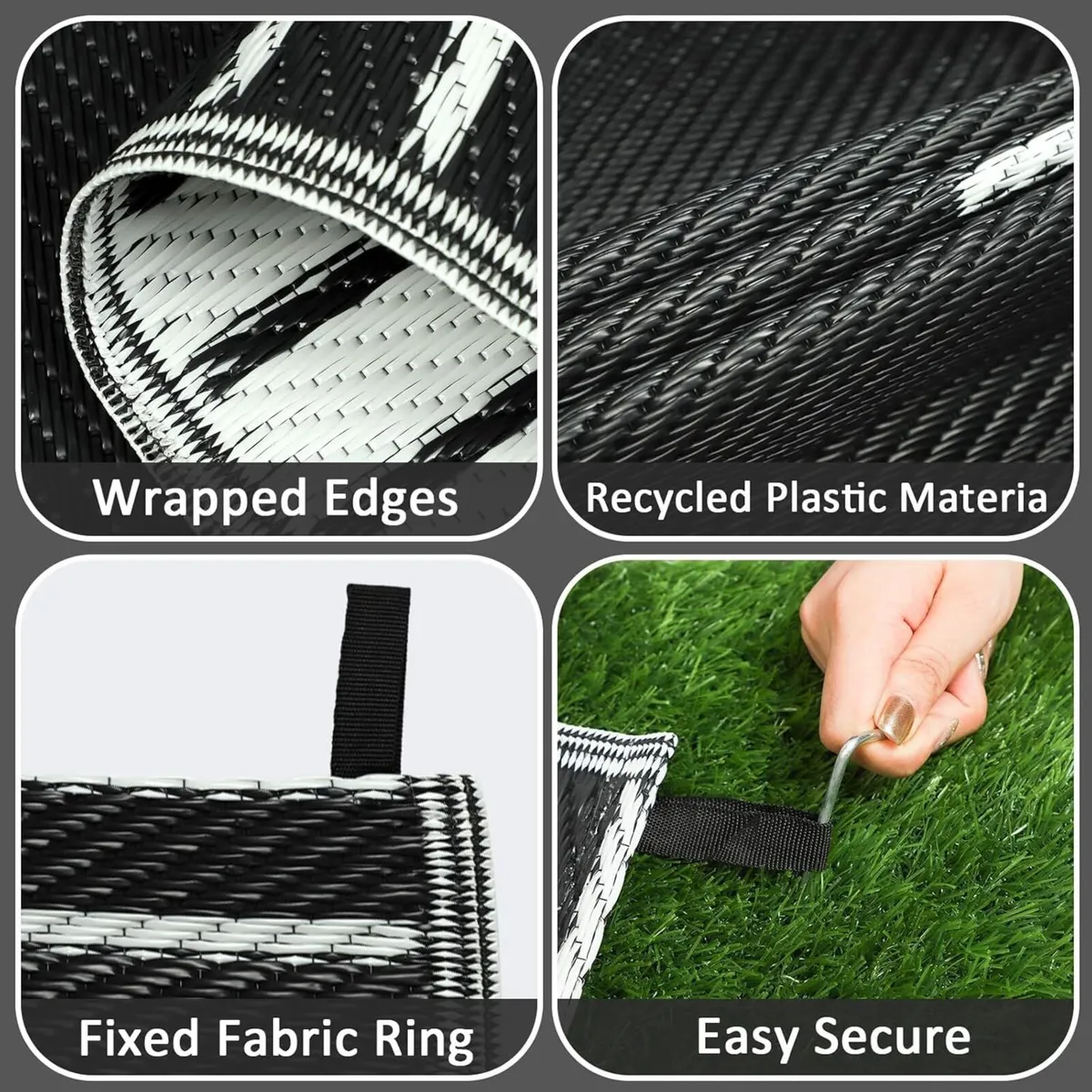 Outdoor Rug for Patio Waterproof 270x365cm - Image 3