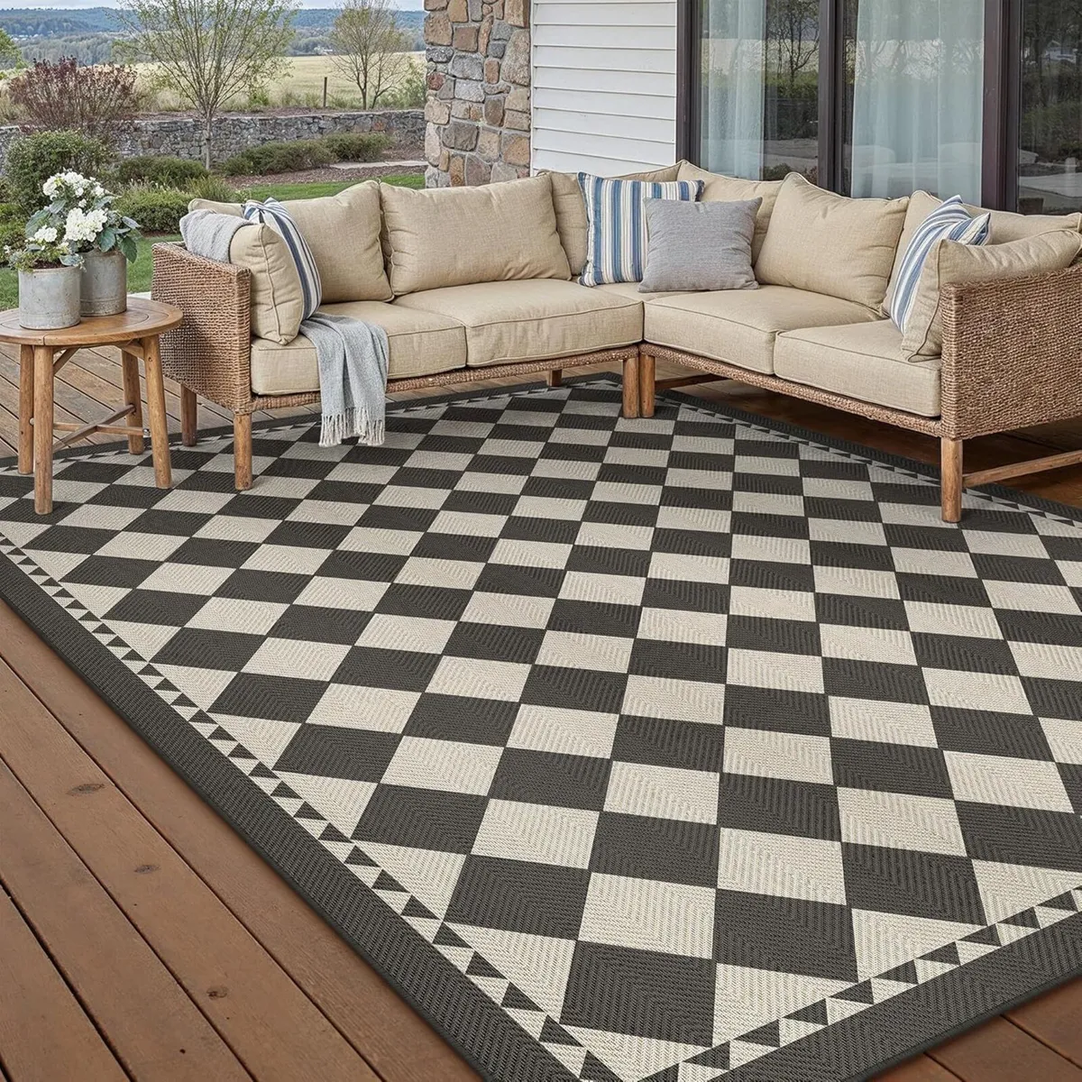 Outdoor Rug 200x300cm Rugs Living Room Garden - Image 3