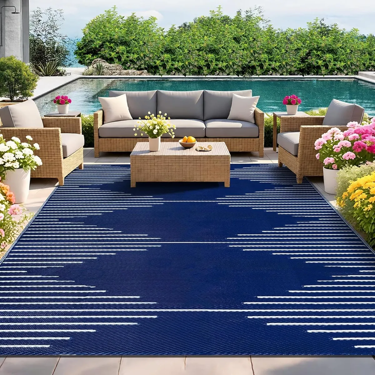 Outdoor Rug for Patio Waterproof 270x365cm - Image 1