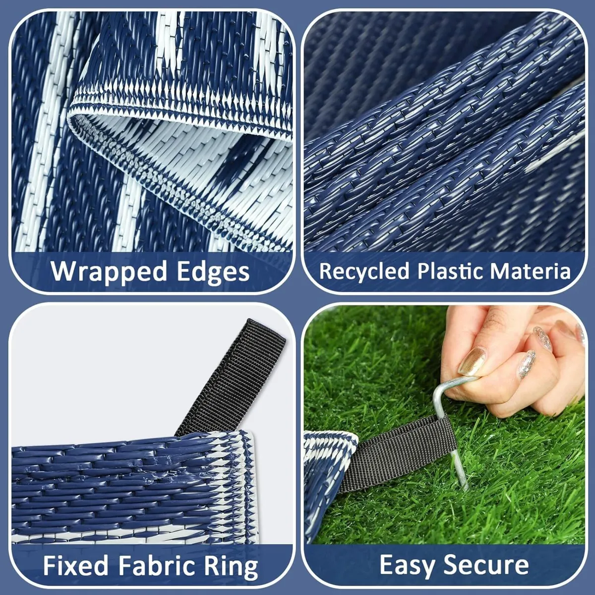 Outdoor Rug for Patio Waterproof 270x365cm - Image 3