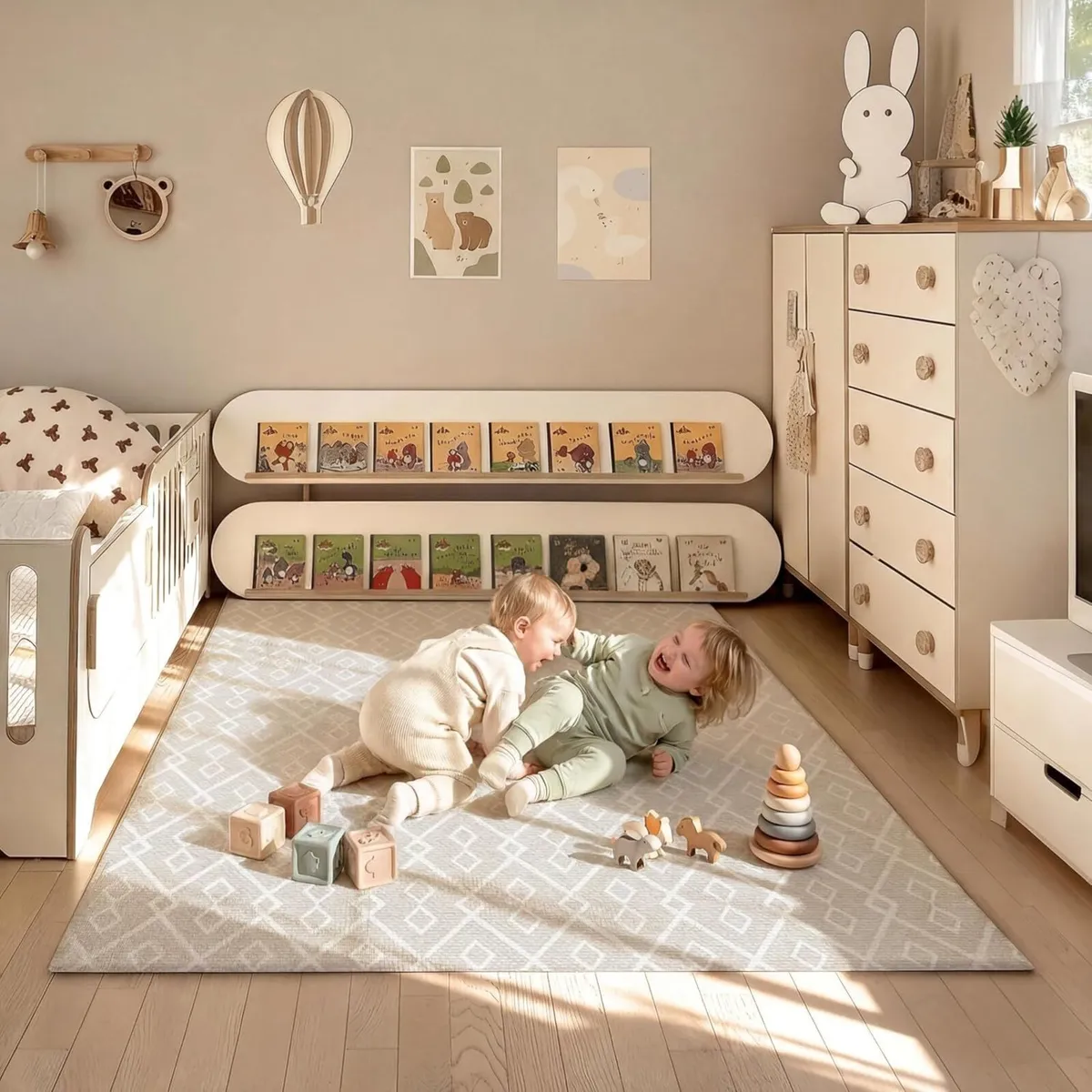 Boho Baby Play Mat 200x140x1.5cm Extra Thick Foam - Image 2