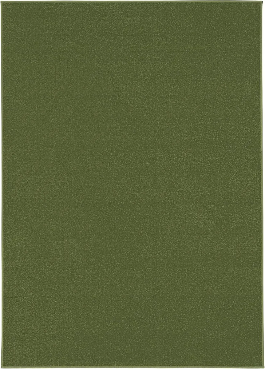 Mono Area Rug Indoor Short Pile Plain Green - Image 2