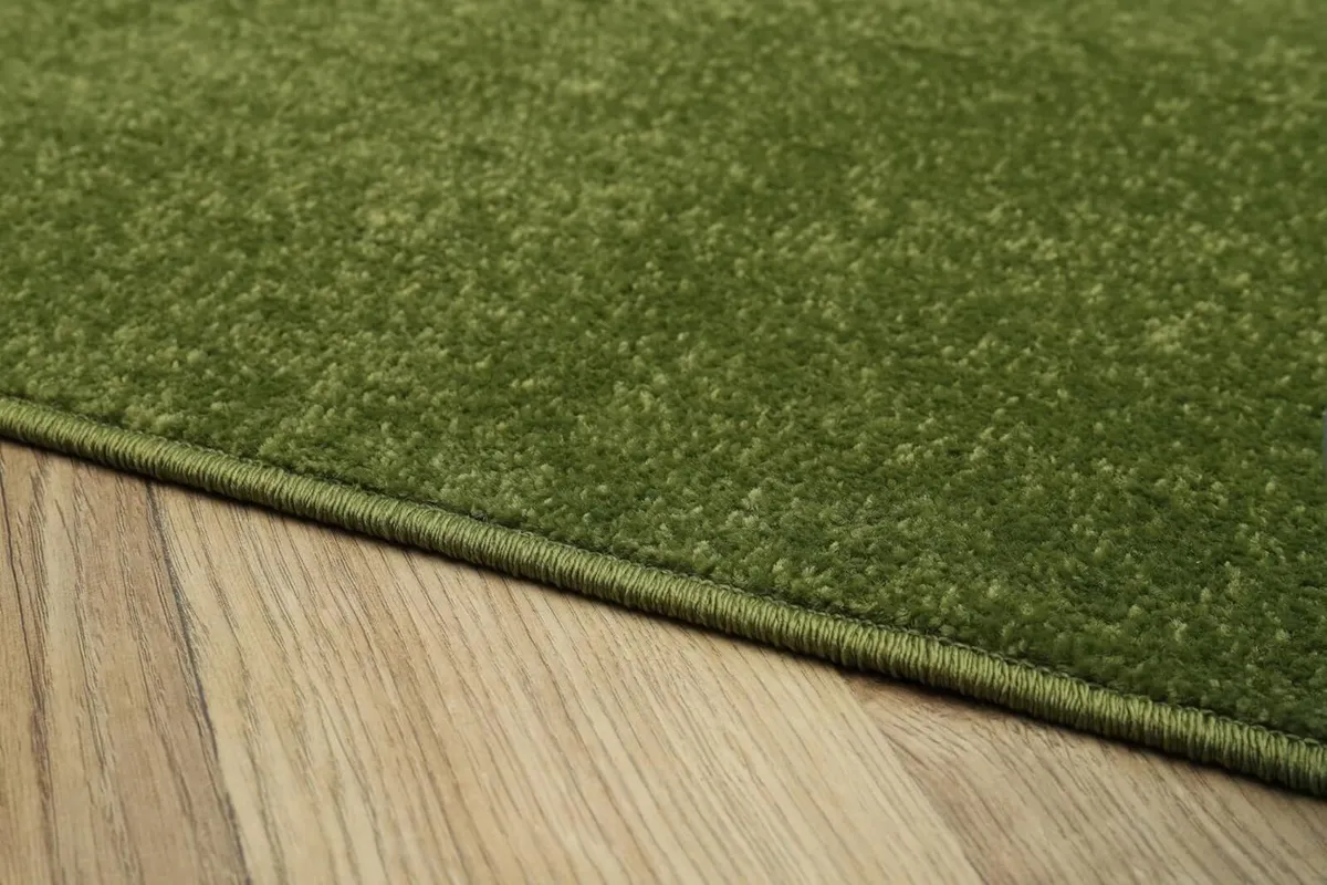 Mono Area Rug Indoor Short Pile Plain Green - Image 4