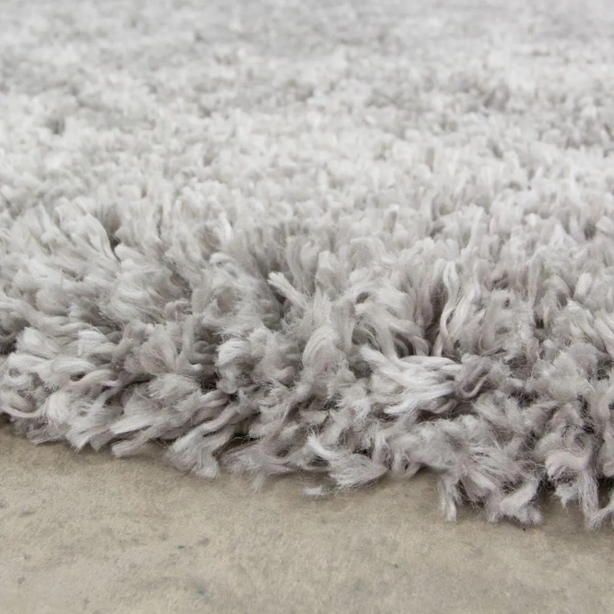 Modern Soft Plain Light Grey Shaggy Lounge Living - Image 2