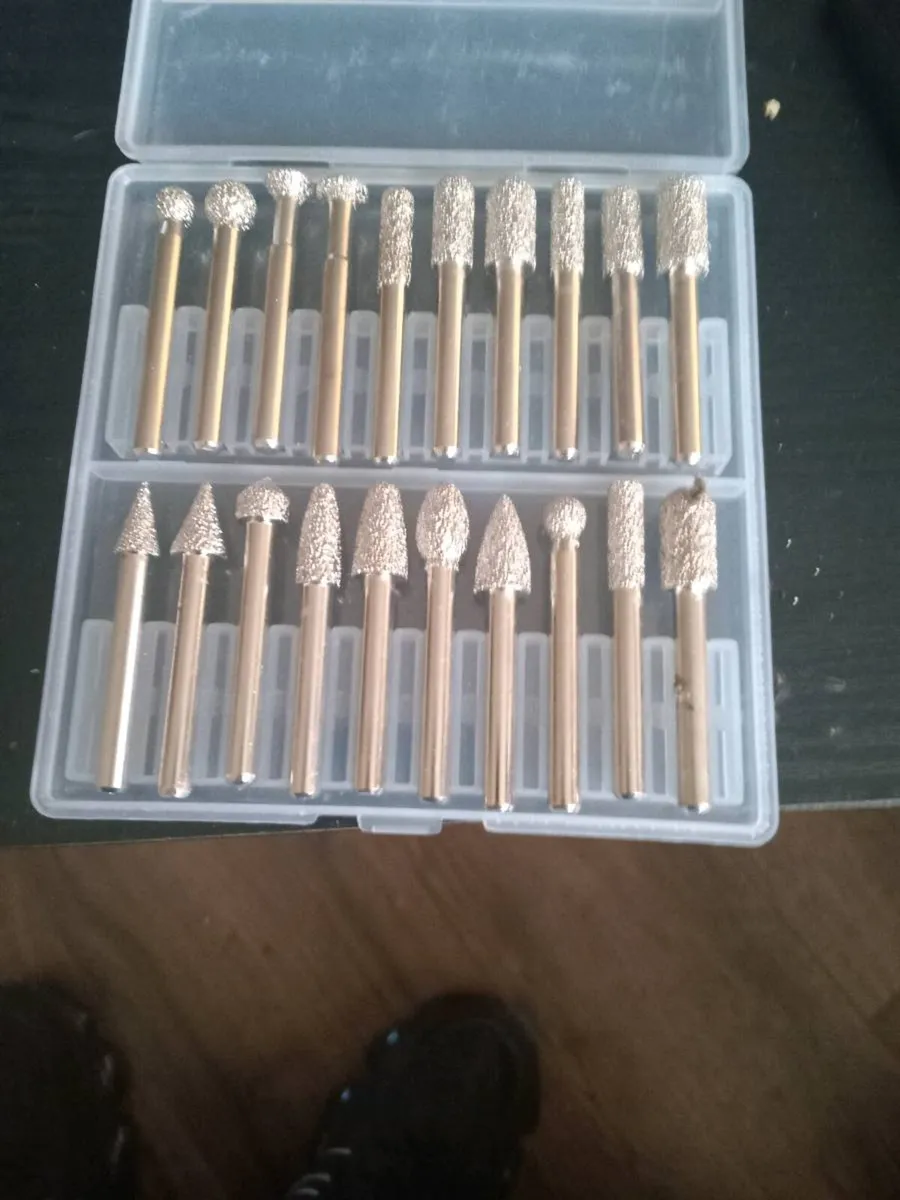20 PC Burr kit 6MM Electroplated - Image 1