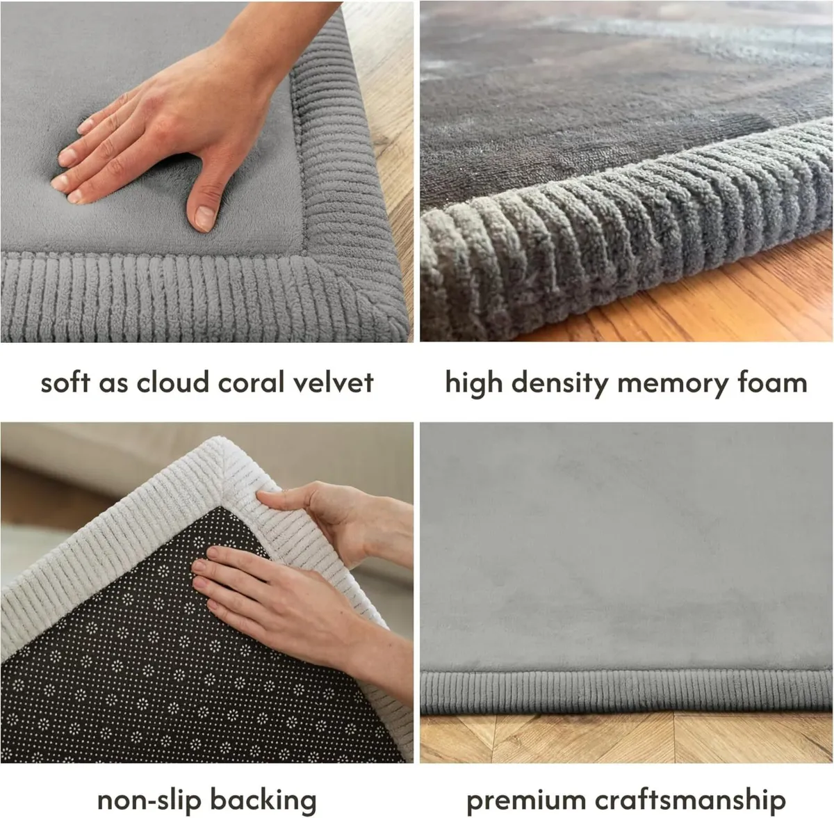 Premium Baby Play Mat 200x150x2.5cm Dark Grey - - Image 3