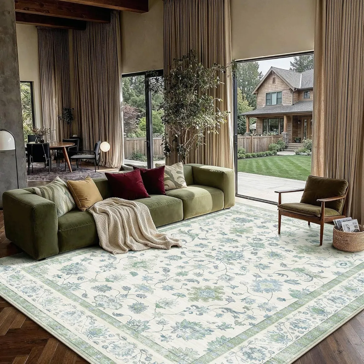 Rugs Living Room 200x300 cm Vintage Washable Non - Image 3