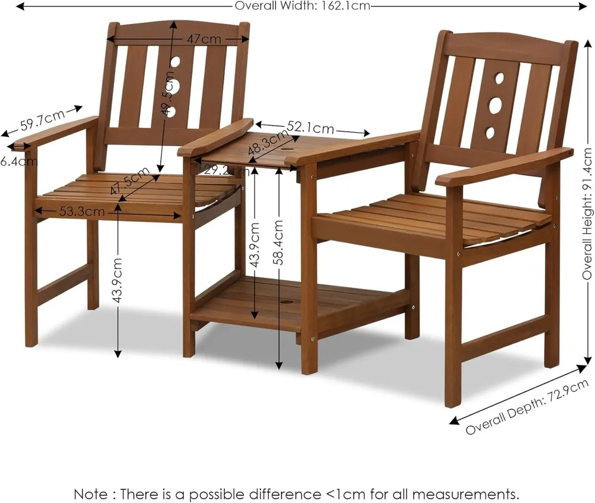 TIOMAN Outdoor Dining Set Jack Jill Bistro for - Image 3