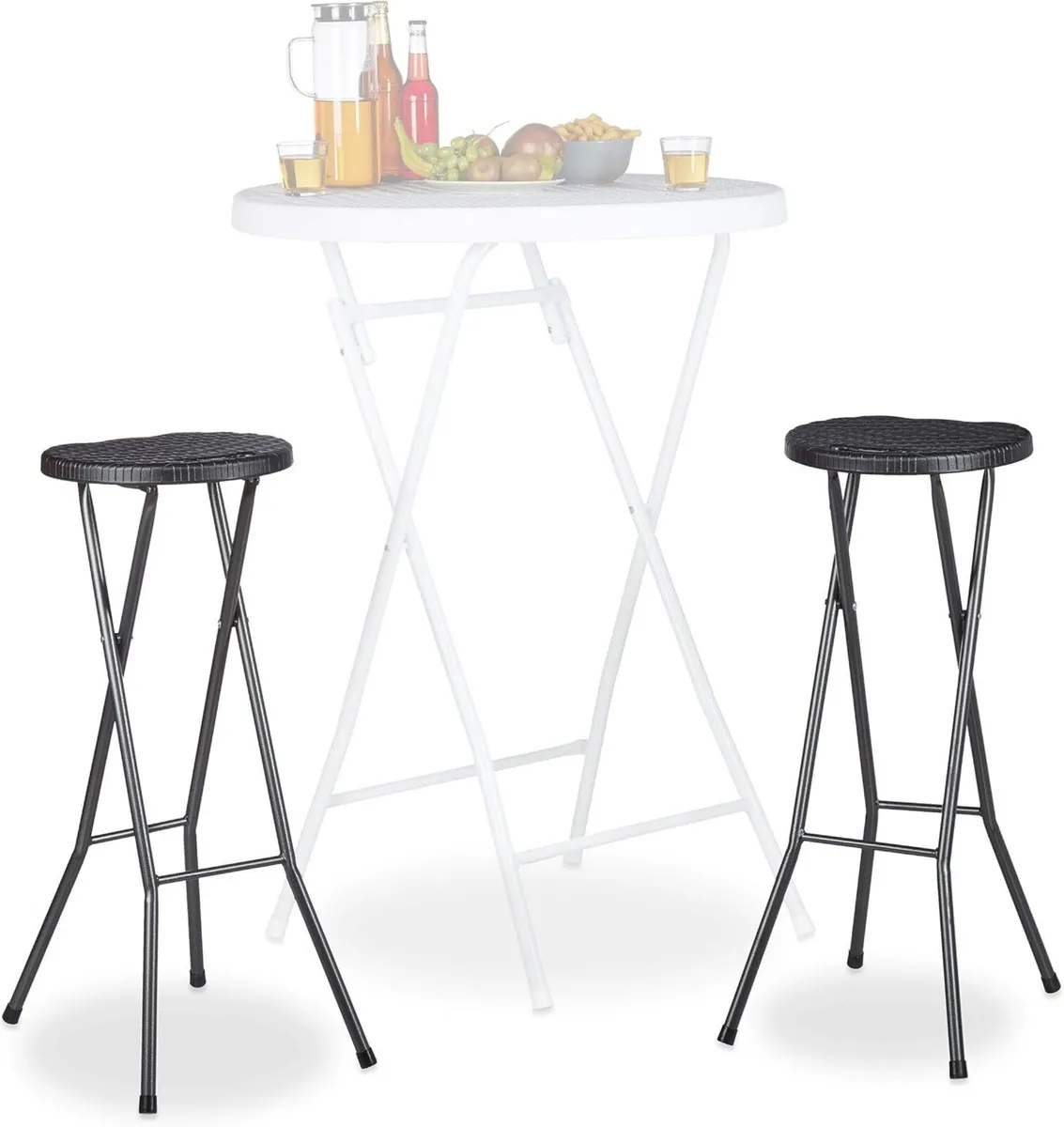BASTIAN Folding Bar Stools Set of 2 Waterproof 80 - Image 1
