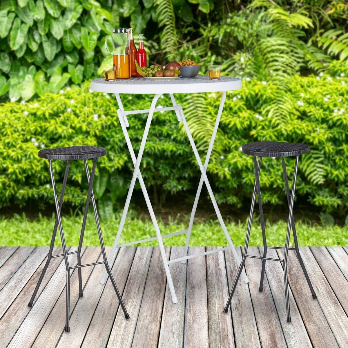 BASTIAN Folding Bar Stools Set of 2 Waterproof 80 - Image 2