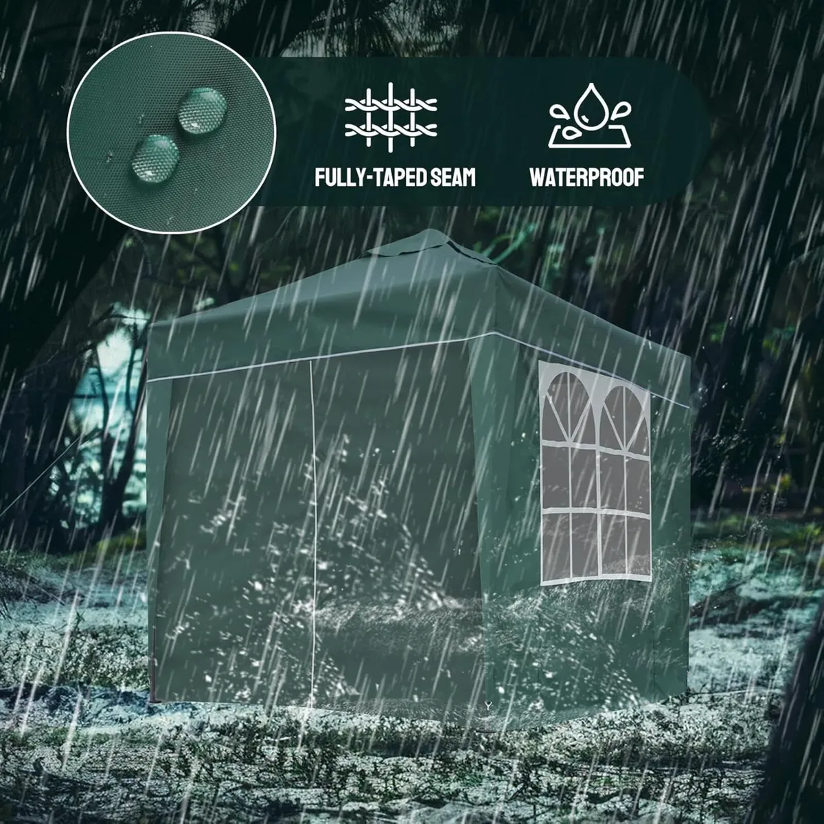 3x3m Pop Up Gazebo with Removable Sidewalls - Image 4