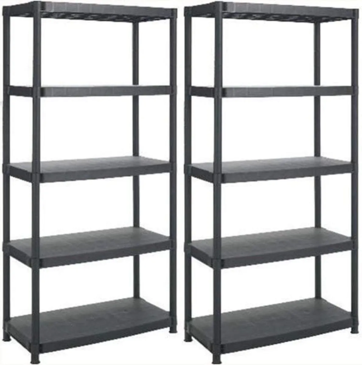 4 x 5 TIER PLASTIC SHELVING UNIT STORAGE RACKING