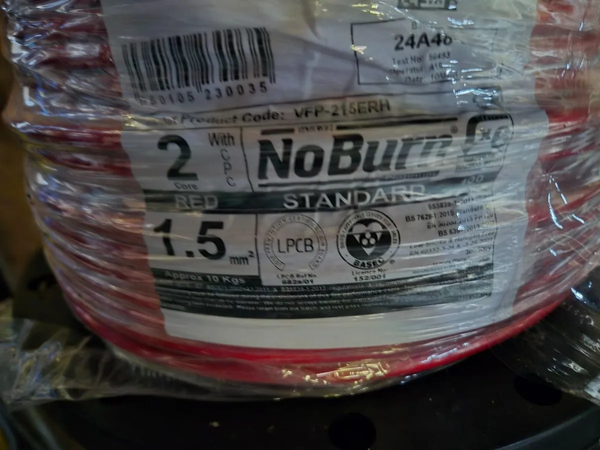 Fire Cable NoBurn Standard 2-core 1.5mm2, 100m - Image 2