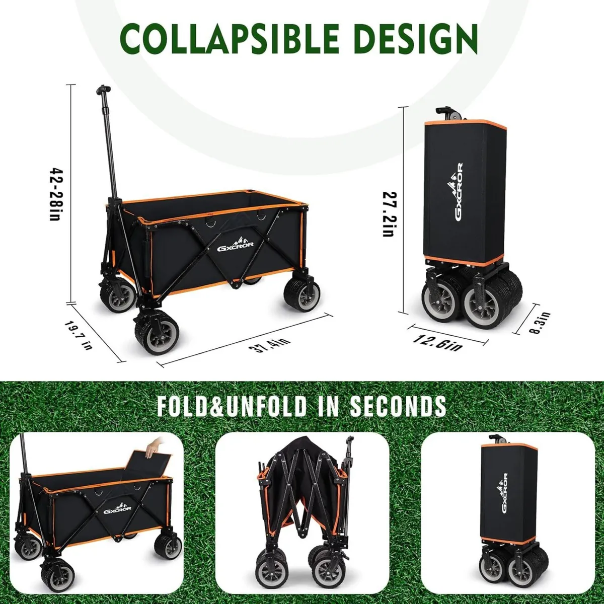 Folding Festival Trolley Collapsible Camping - Image 2