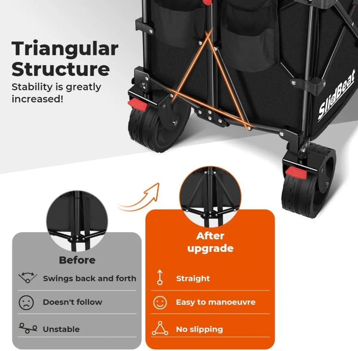 Camping Trolley on Big Universal Wheels Beach - Image 3