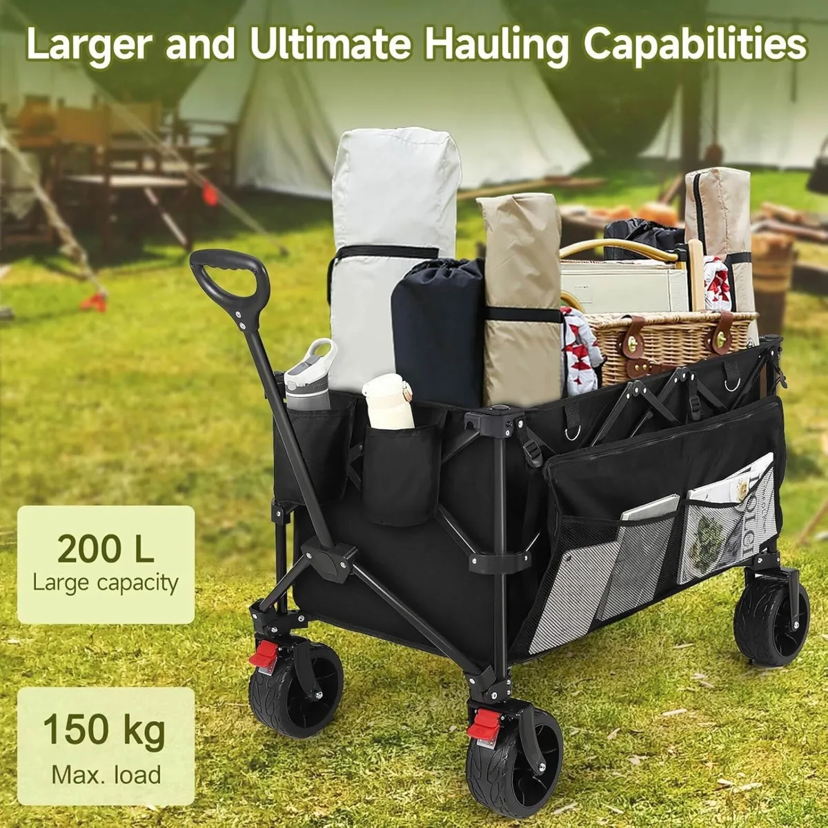 Festival Trolley 200L Folding Cart 150kg Heavy - Image 3