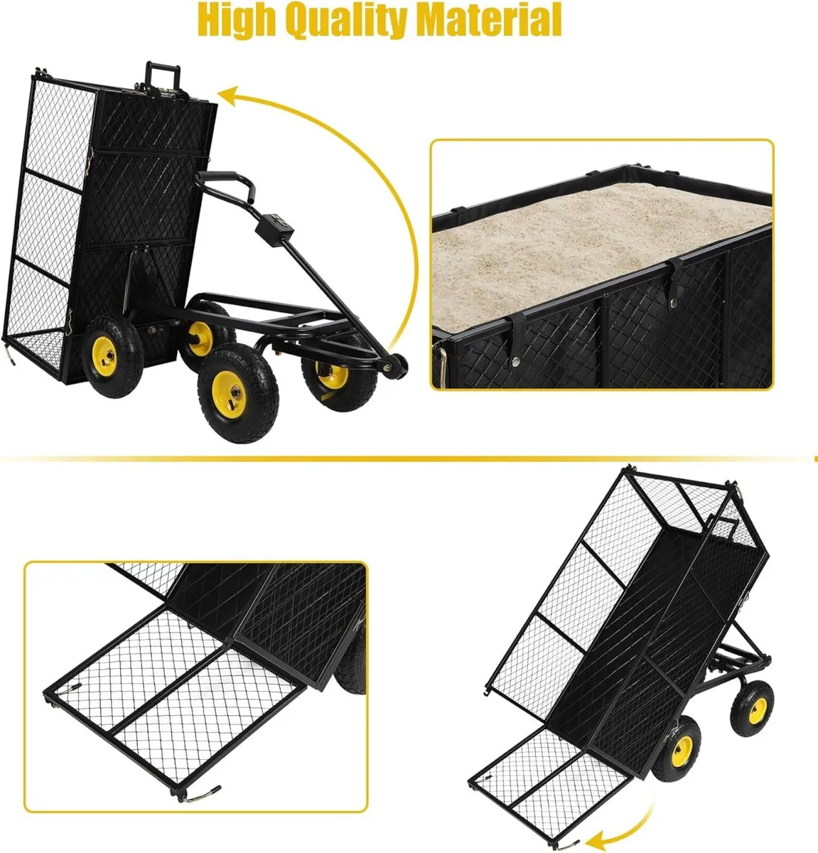 Oversized Garden Carts Wagon 800 Lbs Capacity - Image 4