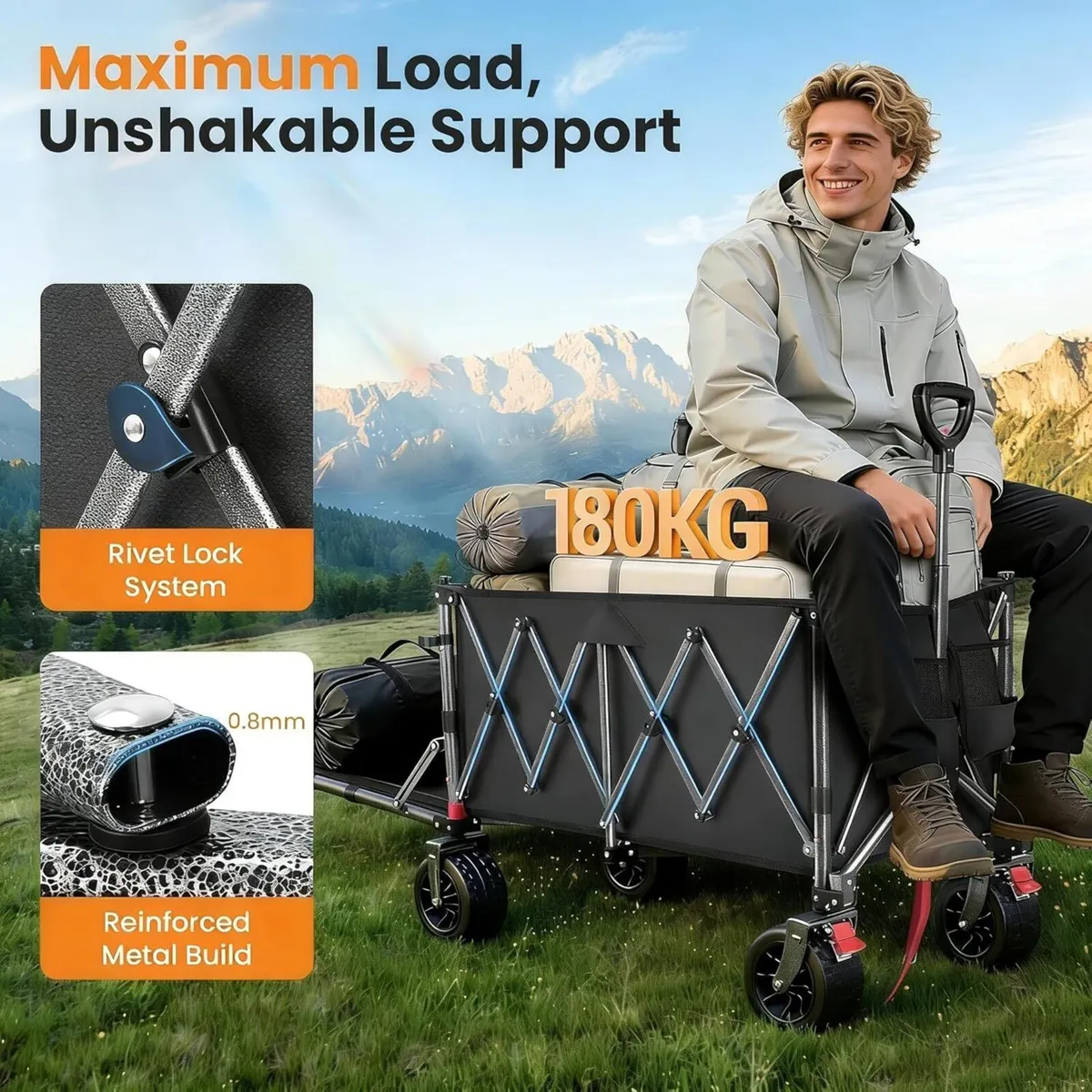 300L Festival Trolley on Wheels Heavy Duty - Image 3