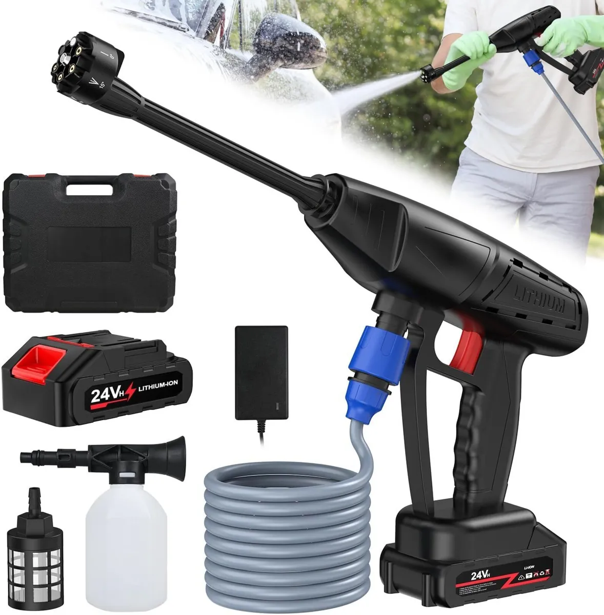 Cordless Pressure Washer with 18000mAh Battery - Image 1