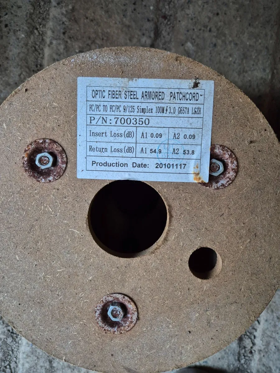 Optic fibre steel cable  FC/PC to FC/PC 100m - Image 2