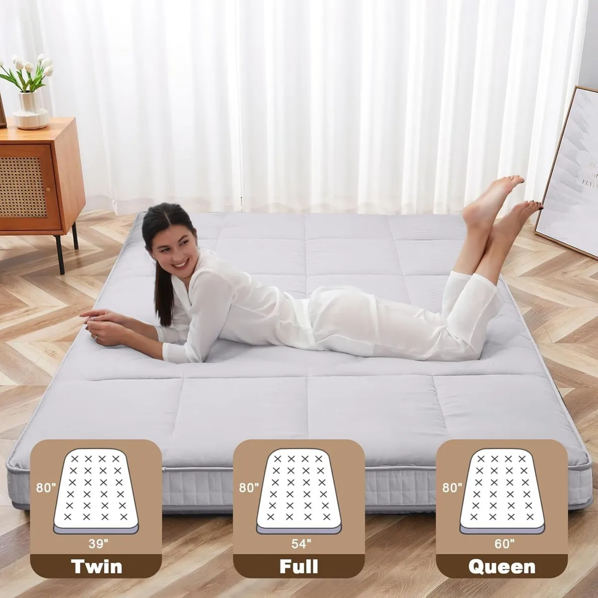 Double Size Futon Mattress - Extra Thick Foldable - Image 2