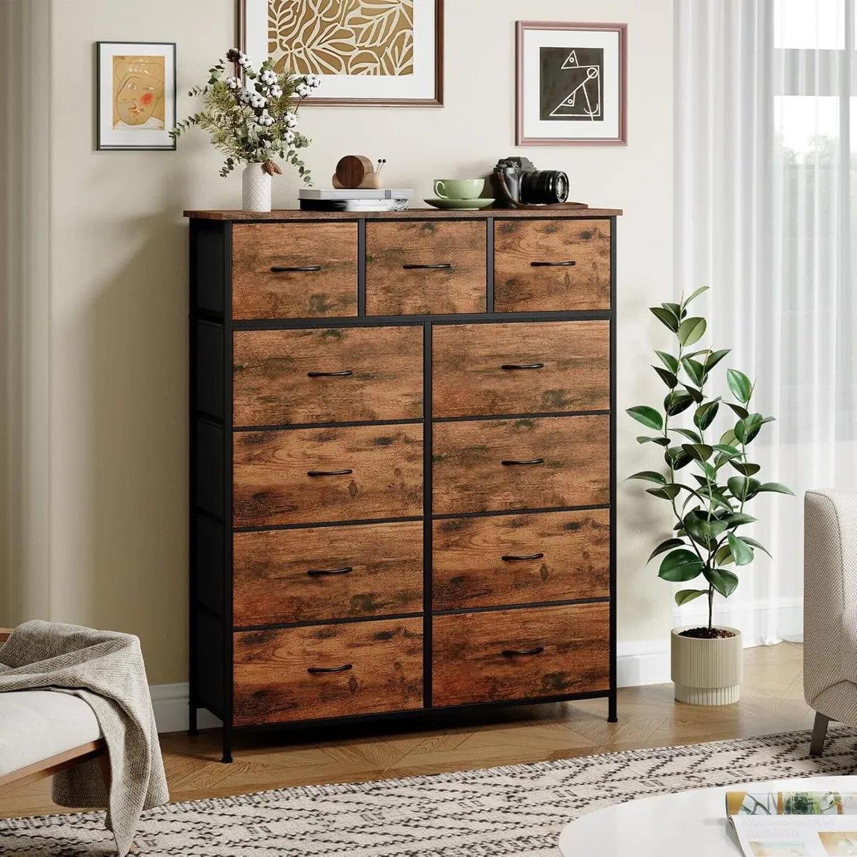 Tall Chest of Drawers for Bedroom with 11 Wide - Image 4