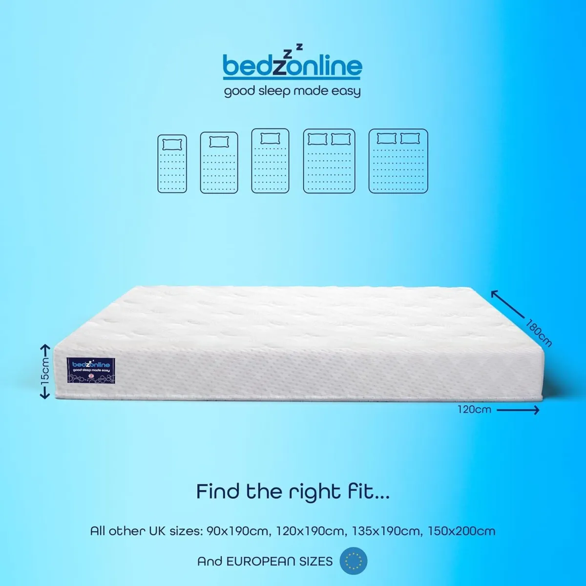 Premium Dual Foam Mattress - Single 20cm Thick - Image 3