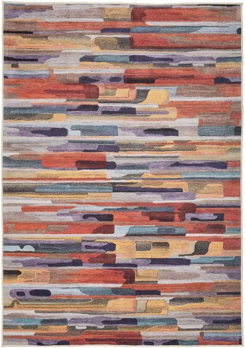 Machine Washable Colourful Multi Cotton Rugs - Image 3