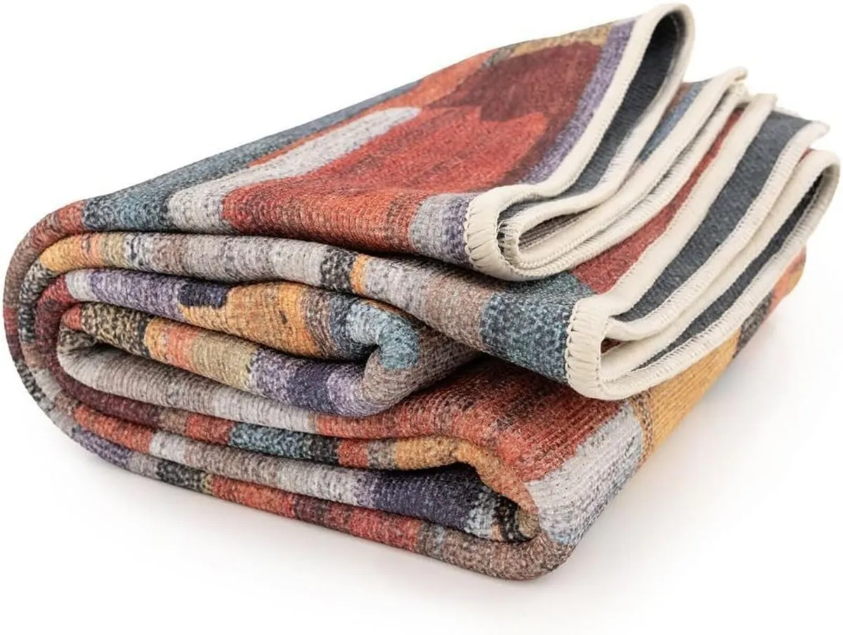 Machine Washable Colourful Multi Cotton Rugs - Image 4