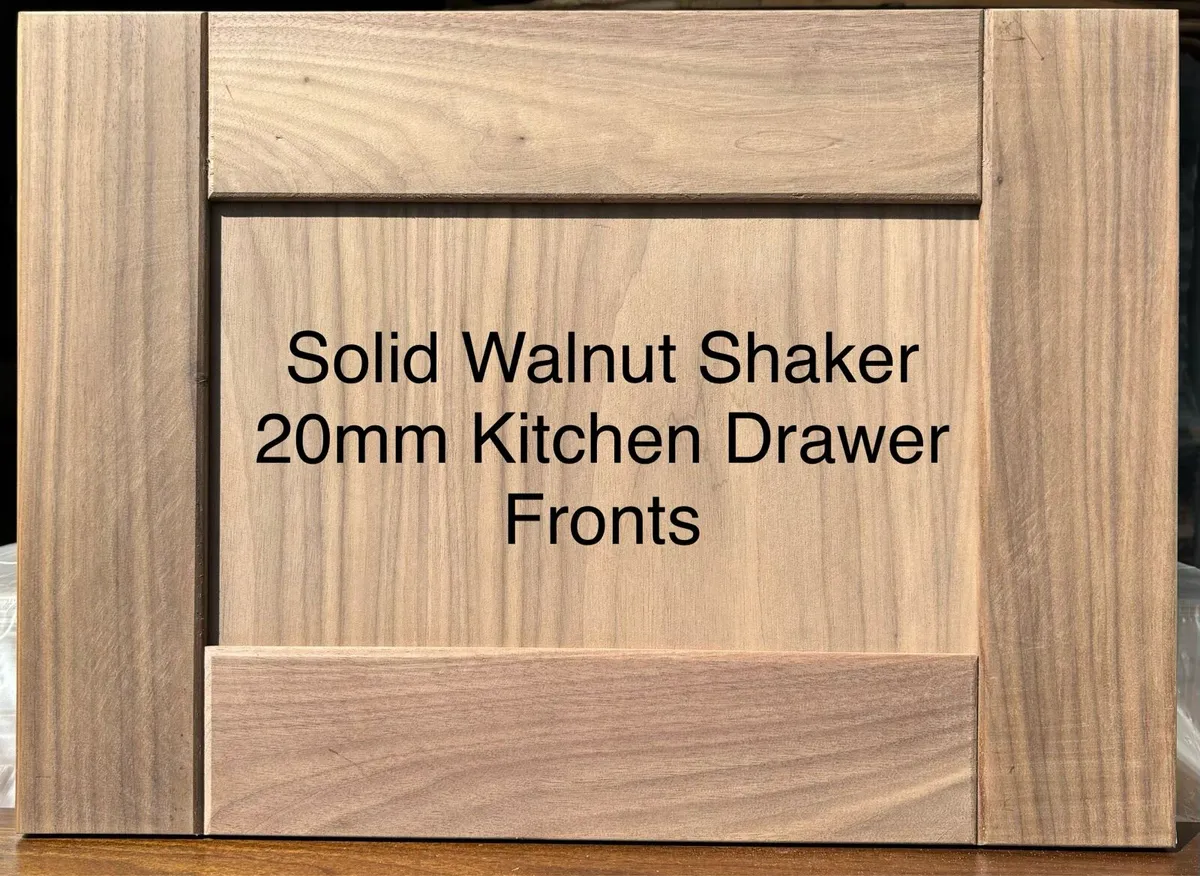 Solid Walnut Shaker kitchen cabinet doors - Image 3