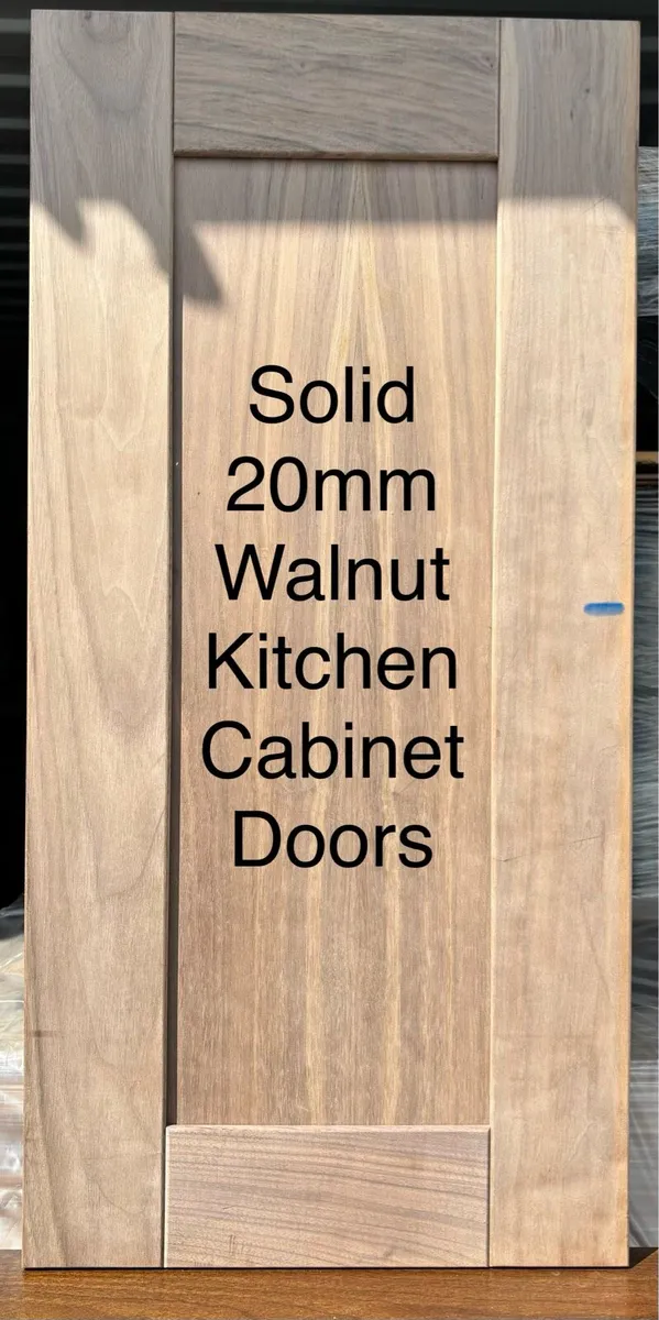 Solid Walnut Shaker kitchen cabinet doors - Image 1