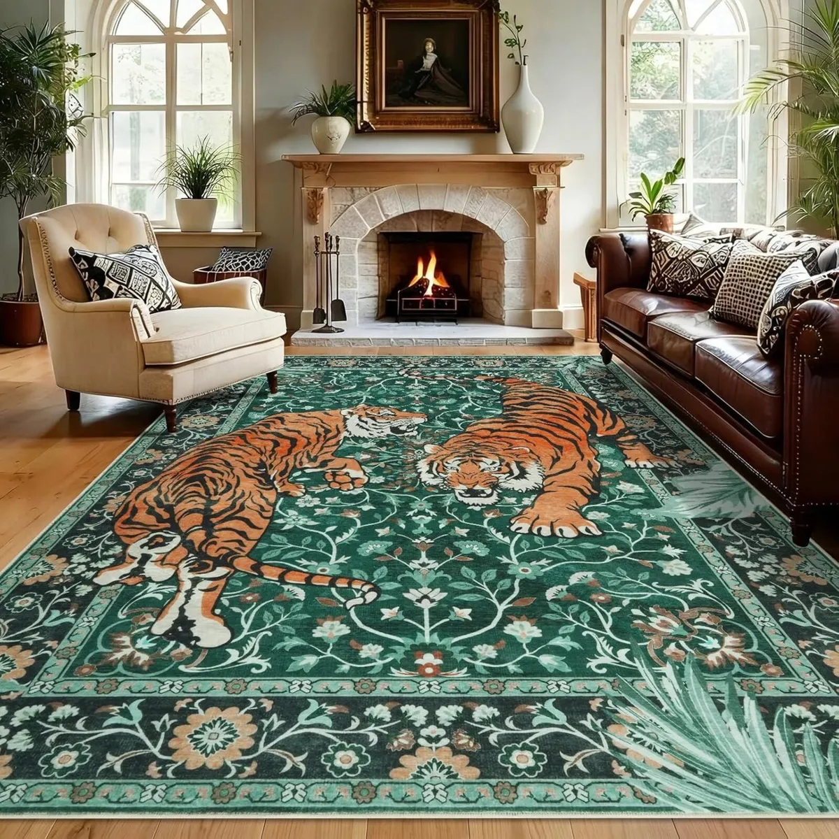 Rugs Living Room Large 160x230cm Vintage Washable - Image 1